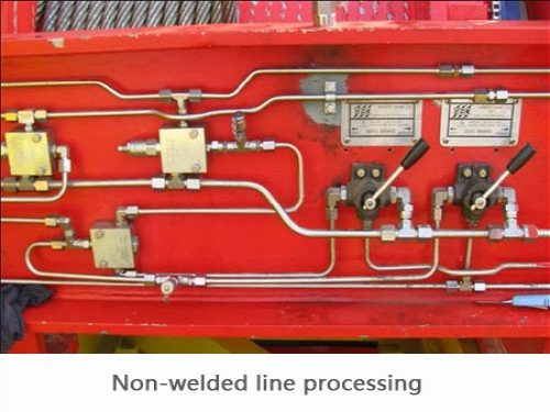 Non-welded line processing.